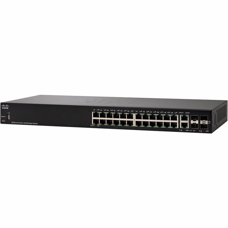 Cisco SF250-24 24-Port 10 100 Smart Switch - Thumbnail 2