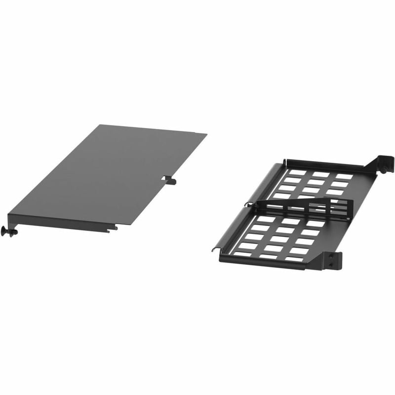 Panduit HD Flex Patch Panel Slack Plate w/Rear 1RU, Black - Thumbnail 2
