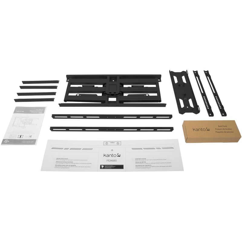 Kanto PDX680 Wall Mount for TV - Black - Thumbnail 4