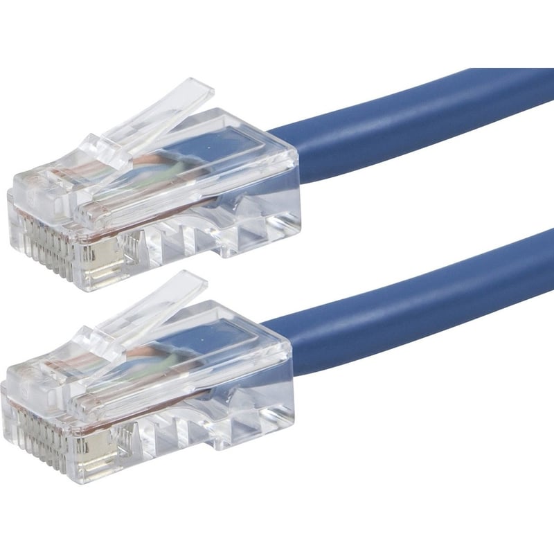 ZEROBOOT SERIES CAT6 24AWG UTP ETHERNET NETWORK PATCH CABLE, 10FT BLUE - Thumbnail 1