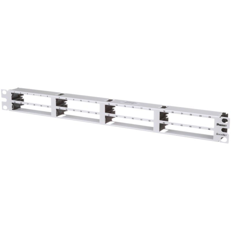 QN PATCH PANEL FLAT 48PT 1RU WHT EA - Thumbnail 3