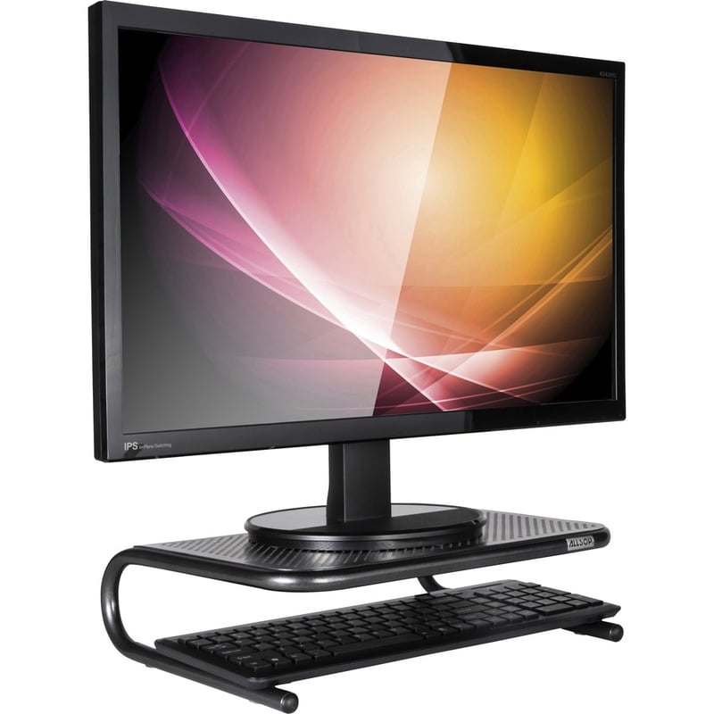 Allsop Metal Art Jr. Monitor Stand 14-Inch Wide Platform - Pearl Black (30165) - Thumbnail 4