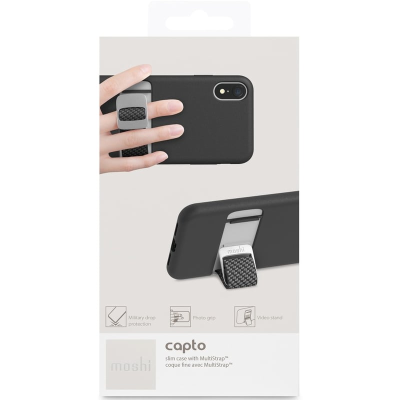 Moshi Capto Slim Case with MultiStrap Mulberry Black for iPhone XR - Thumbnail 3