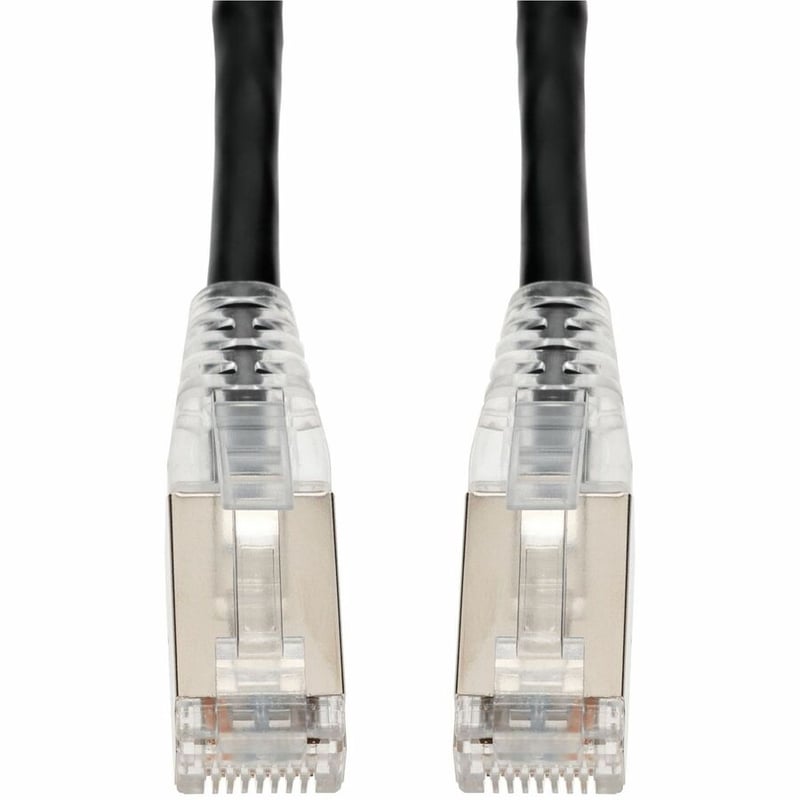 AddOn 23ft Black CAT 6A Shielded PVC Ethernet Cable Snagless Easy Clear Boot RJ-45 M/M - Thumbnail 2