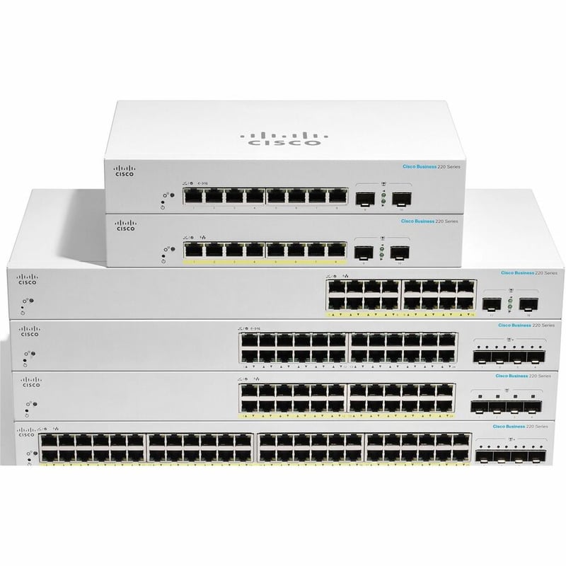 CBS220 SMART 24-PORT GE, 4X10G SFP+ REMANUFACTURED - Thumbnail 2