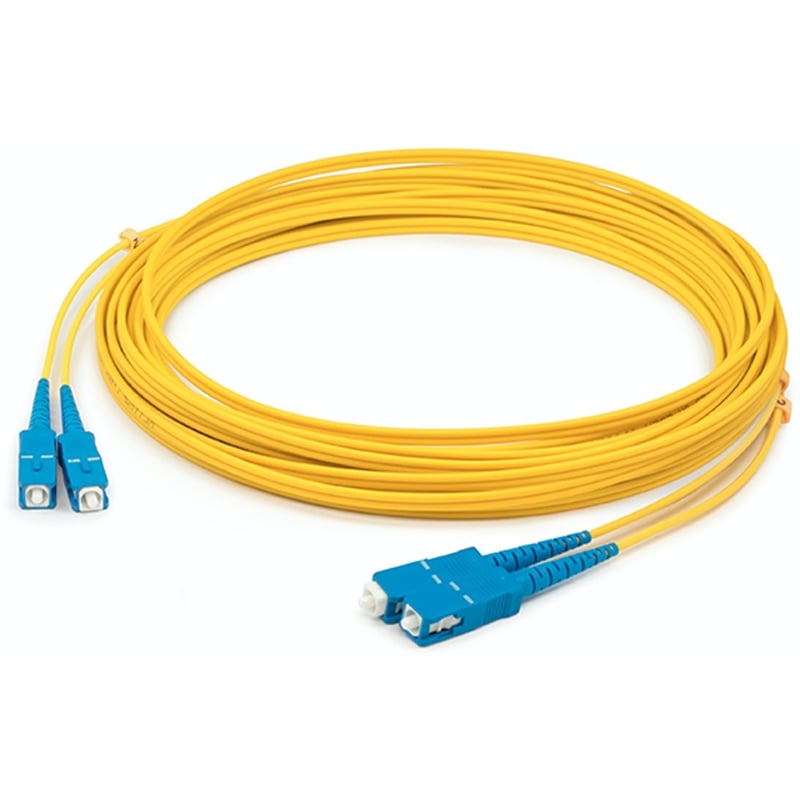 AddOn 75m SC to SC Yellow OS2 Duplex LSZH SMF Fiber Patch Cable - Thumbnail 1