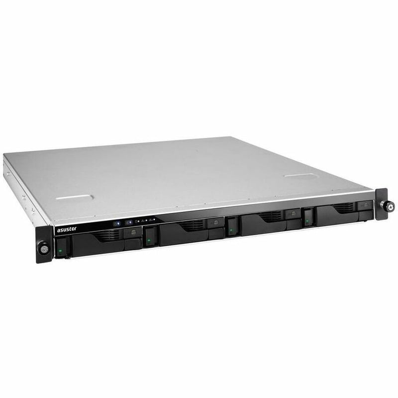 Asustor Lockerstor 4RS AS6504RS - 4 Bay NAS, Quad-Core 2.1GHz CPU, 2.5GbE Port, 8GB DDR4, 1U Rackmount Server (Diskless) - Thumbnail 1