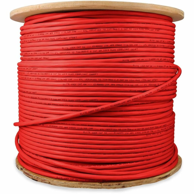 ADDON 1000FT RED CAT6A UTP PVC BULK COPPER PATCH CABLE - Thumbnail 5