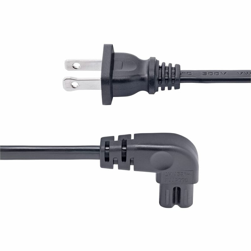StarTech.com 3ft (1m) Laptop Power Cord, NEMA 1-15P to Right Angle C7, 7A 125V, 18AWG, Replacement Laptop Charger Cable, UL Listed - Thumbnail 3