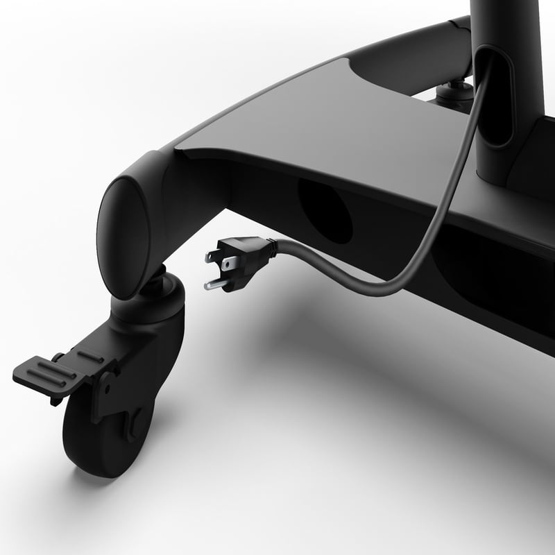 Kanto MTM65PL Mobile TV Mount with Adjustable Shelf for 37-inch to 65-inch TVs - Thumbnail 3