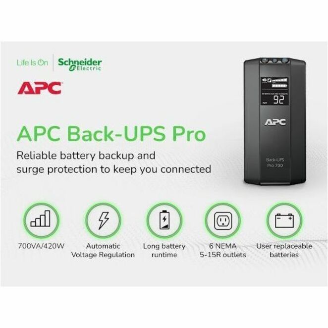 APC Back-UPS RS 700 VA Tower UPS - Thumbnail 2