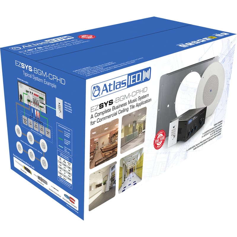 AtlasIED EZSYS-BGM-CPHD Speaker/Amplifier Kit - Thumbnail 3