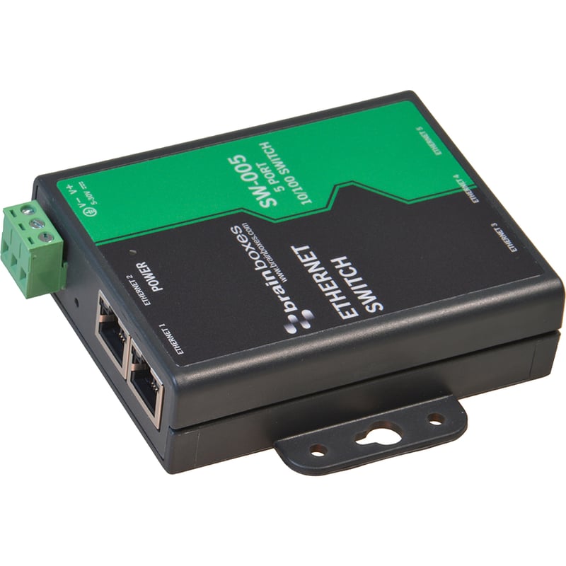 Brainboxes 5 Port Unmanaged Ethernet Switch Wall Mountable - Thumbnail 3