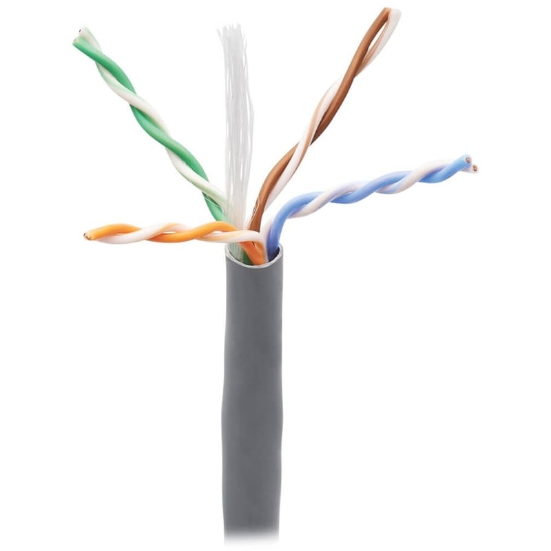 Tripp Lite by Eaton Cat6 Gigabit Solid Core UTP Bulk Ethernet Cable CMP-LP 0.5A Plenum 100W PoE/PoE++ Gray 1000 ft. (304.8 m) - Thumbnail 4