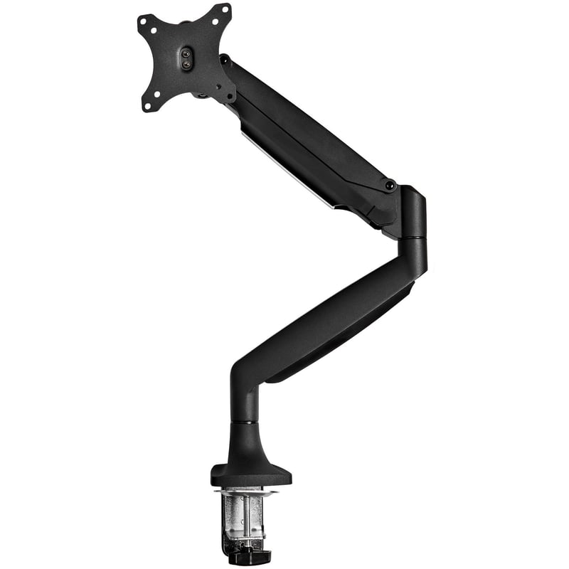 StarTech.com Desk Mount Monitor Arm, Heavy Duty Ergonomic VESA Monitor Arm Single 34" (19.8lb/9kg) Display, Articulating, C-Clamp/Grommet - Thumbnail 1