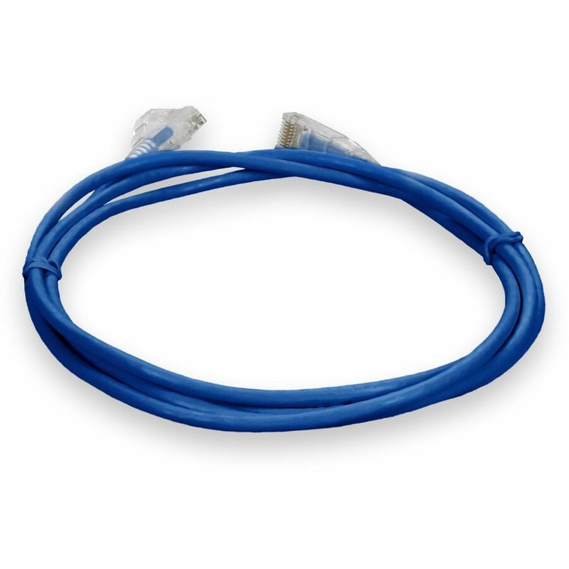 AddOn 2ft Blue CAT 6 Slim PVC Ethernet Cable Non-Booted RJ-45 M/M - Thumbnail 4