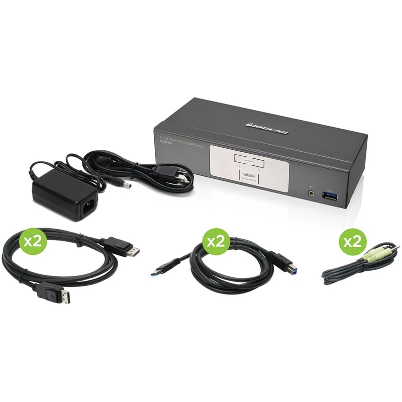 IOGEAR 2-Port DisplayPort KVMP Switch with USB 3.0 Hub (TAA Compliant) - Thumbnail 1
