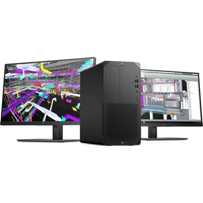 HP Z2 G5 Workstation - 1 x Intel Xeon W-1250P - 32 GB - Tower - Black - Thumbnail 2