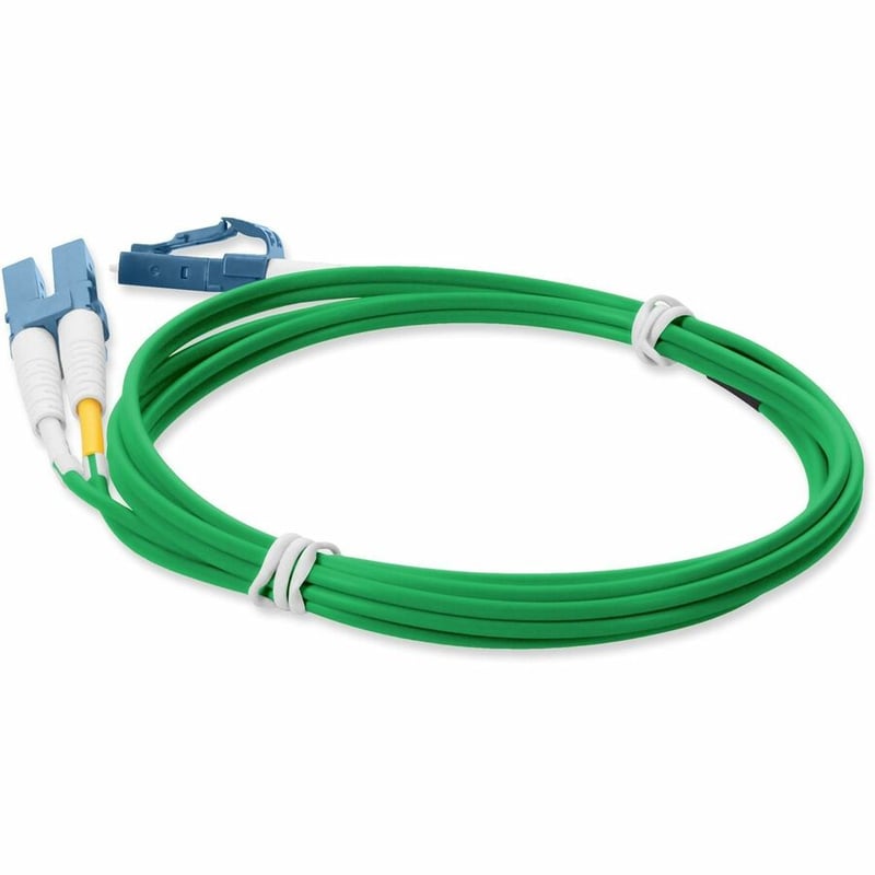 AddOn 3m LC to LC Green OS2 Duplex OFNP (Plenum-Rated) TAA SMF Fiber Patch Cable - Thumbnail 3