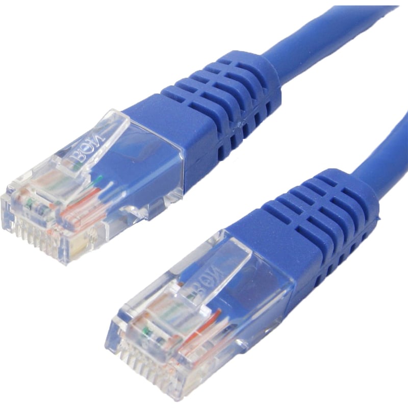 4XEM 3FT Cat6 Molded RJ45 UTP Ethernet Patch Cable (Blue) - Thumbnail 1