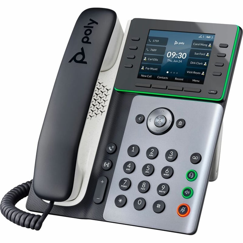 Poly Edge E320 IP Phone - Corded - Corded/Cordless - Bluetooth - Desktop, Wall Mountable - Thumbnail 2