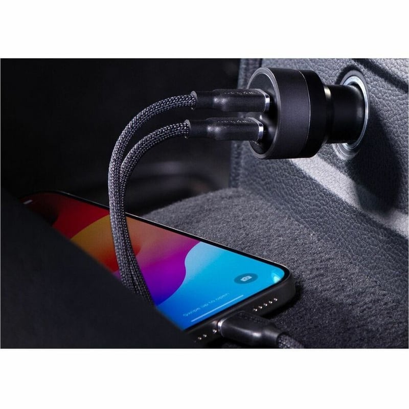 MOPHIE DUAL USB-C CAR CHARGER 60W CHARGER W/ TWO 30W PORTS BLACK - Thumbnail 4