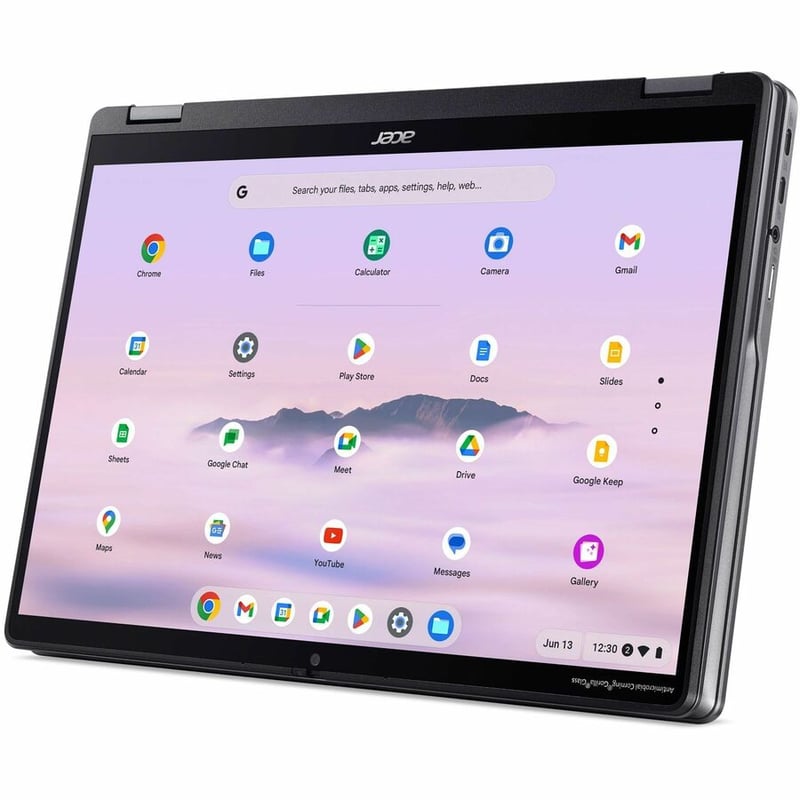 Acer Chromebook Plus Spin 514 CPE594-1N CPE594-1N-30EM 14" Touchscreen Convertible 2 in 1 Chromebook - WUXGA - 60 Hz - Intel Core 3 100U - 8 GB - 256 GB SSD - English (US) Keyboard - Iron - Thumbnail 3