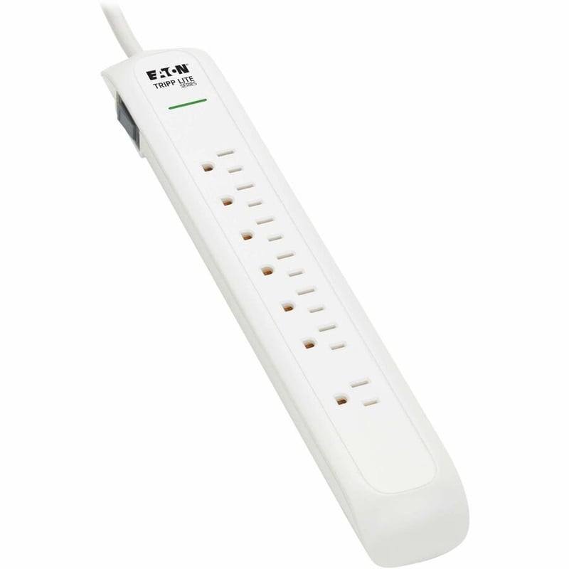 7-OUTLET SURGE PROTECTOR 5-15R 1500 JOULES 6 FT. CORD WHITE - Thumbnail 2