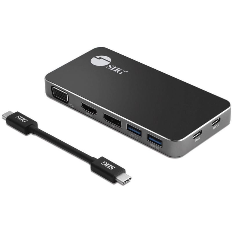 SIIG Triple Display USB-C MST Video Travel Docking with 100W PD Pass Through - Thumbnail 1