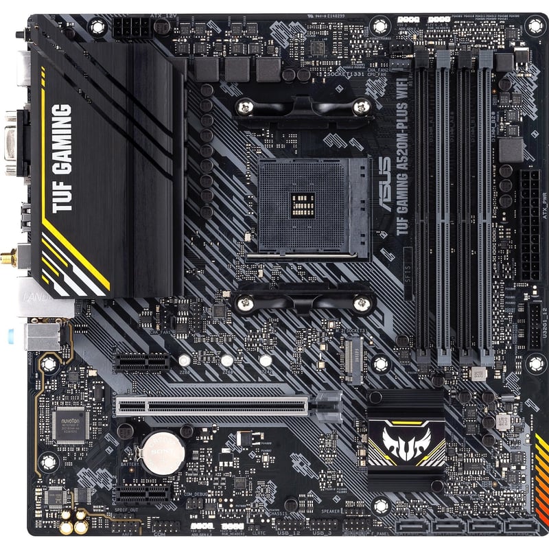 TUF GAMING A520M-PLUS WIFI Gaming Desktop Motherboard - AMD A520 Chipset - Socket AM4 - Micro ATX - Thumbnail 1