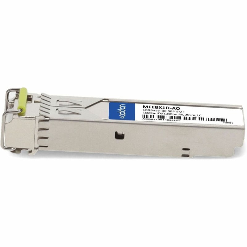 AddOn Cisco® MFEBX1D Compatible TAA 100Base-BX SFP Transceiver (SMF, 1550nmTx/1310nmRx, 20km, LC, DOM) - Thumbnail 2
