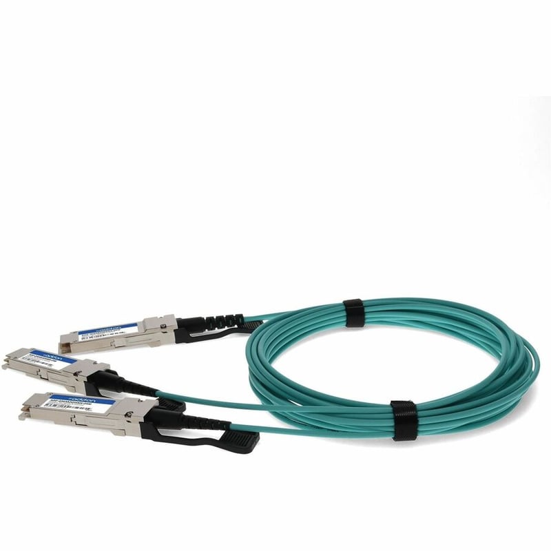 AddOn Arista Networks® to Mellanox® Compatible TAA 200G-AOC QSFP56 to 2xQSFP56 Active Optical Cable (850nm, MMF, 5m, LSZH) - Thumbnail 2