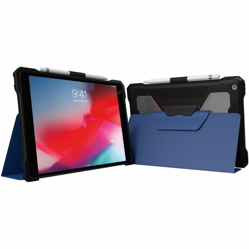 MAXCases Extreme Folio-X2 for iPad 9 (7/8) 10.2" (2021) (New Wipeable Material) (Blue) - Thumbnail 3