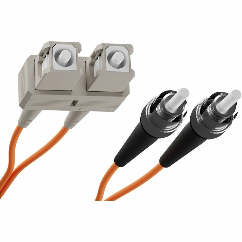 10 METER SC-ST OM1 1GIG FIBER OPTIC CABLE, ORANGE, OFNR, 62.5/125 FIBER, MULTIMO - Thumbnail 2