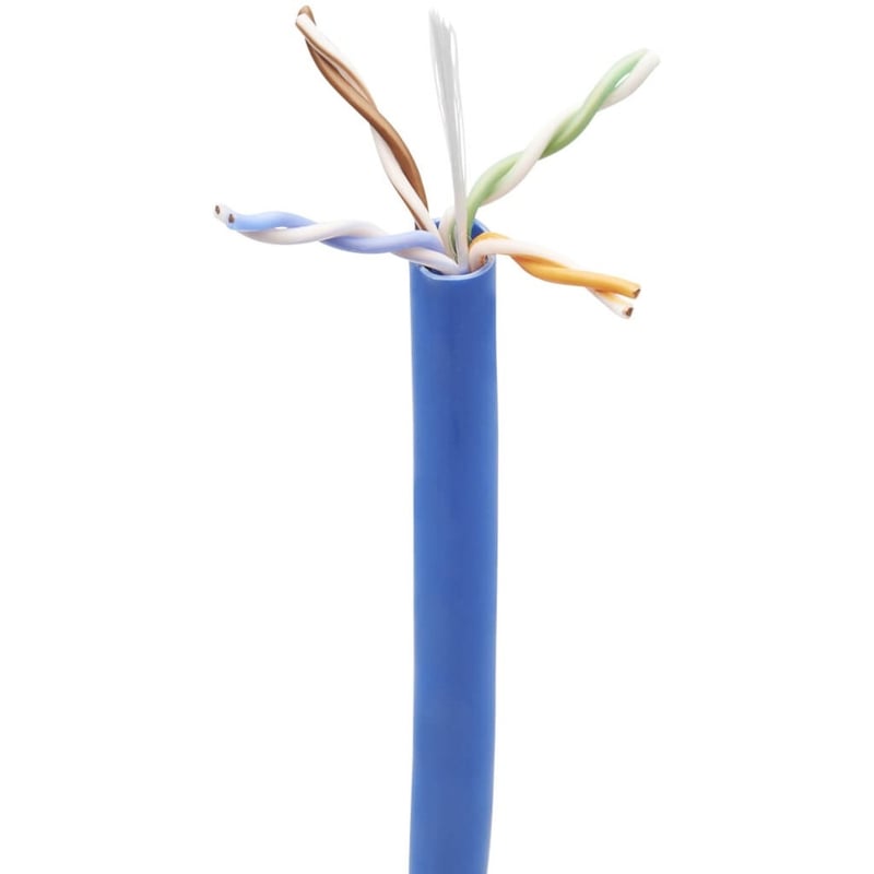 Eaton Tripp Lite Series Cat6 Gigabit Solid Core UTP Bulk Ethernet Cable, CMP-LP 0.5A Plenum, 100W PoE/PoE++, Blue, 1000 ft. (304.8 m) - Thumbnail 1