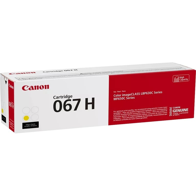 Canon 067 Original High Yield Laser Toner Cartridge - Yellow - 1 Pack - Thumbnail 5