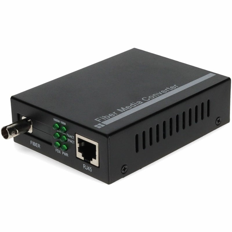 AddOn 10/100/1000Base-TX(RJ-45) to 1000Base-BXD(ST) BiDi SMF 1550nm/1310nm 20km Media Converter - Thumbnail 1