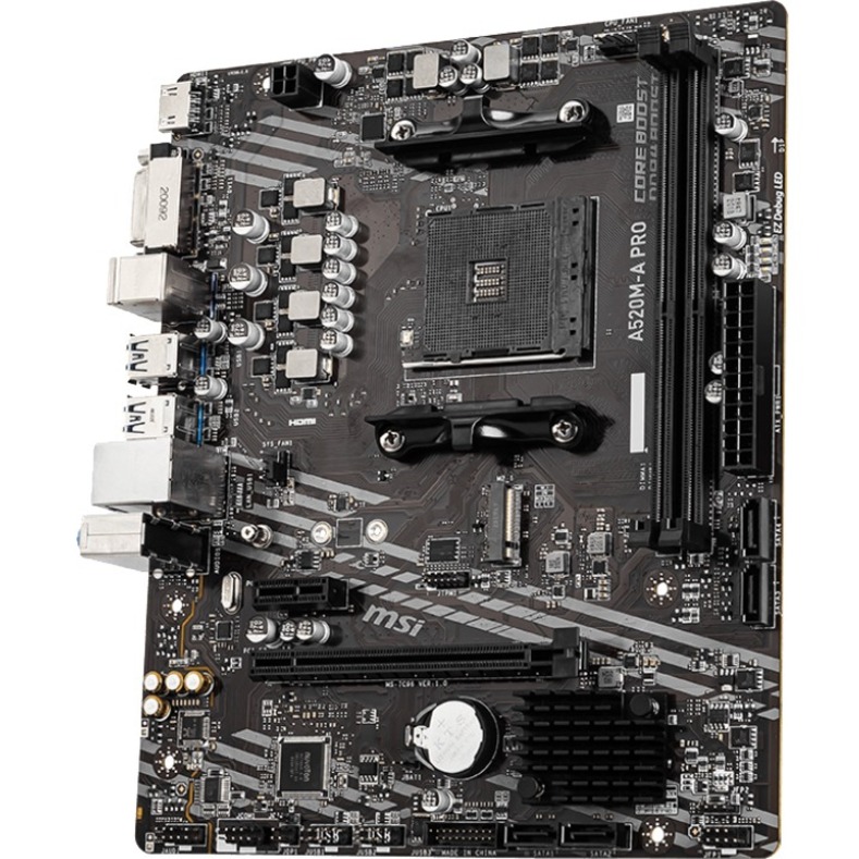MSI A520M-A PRO Desktop Motherboard - AMD A520 Chipset - Socket AM4 - Micro ATX - Thumbnail 4