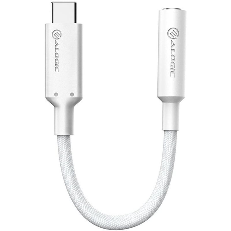 ALOGIC Elements PRO 10cm USB-C to 3.5mm Audio Adapter - White - Thumbnail 2