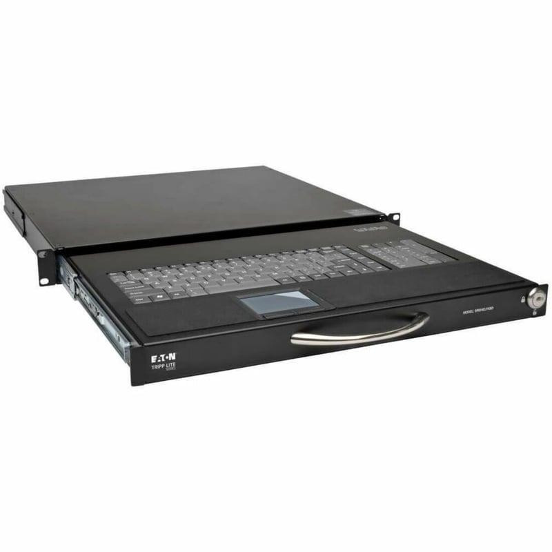 Tripp Lite by Eaton 1U Rackmount Keyboard w KVM Cable Kit for 2-Post or 4-Post Racks - Thumbnail 1