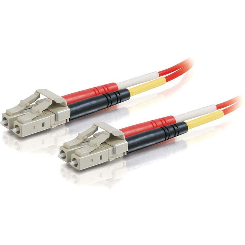 C2G-1m LC-LC 62.5/125 OM1 Duplex Multimode PVC Fiber Optic Cable - Red - Thumbnail 1