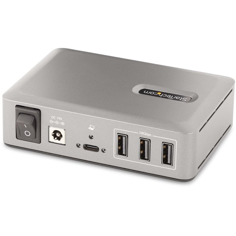 StarTech.com 10-Port USB-C Hub, 8x USB-A + 2x USB-C, Self-Powered w/ 65W Power Supply, USB 3.1 10Gbps Desktop/Laptop USB Hub w/ Charging - Thumbnail 4