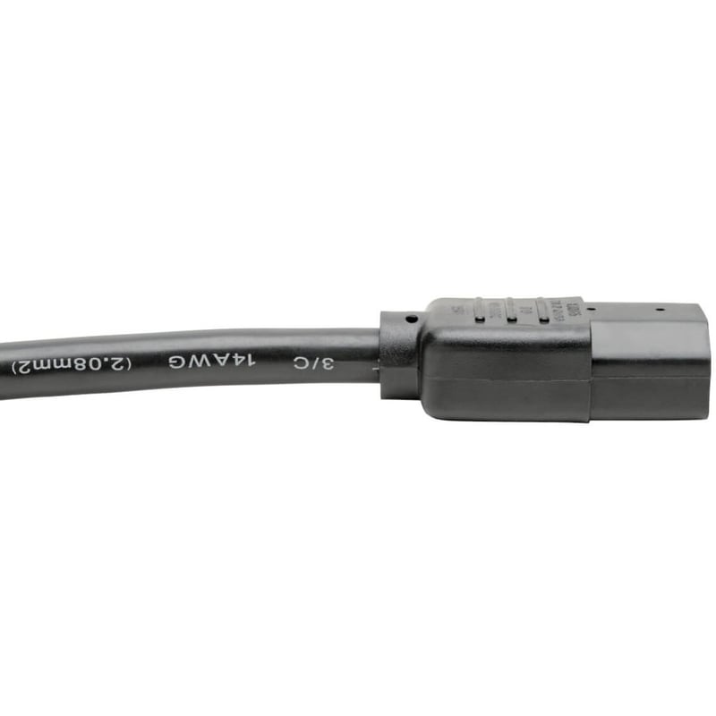 Eaton Tripp Lite Series Heavy-Duty PDU Power Cord, C13 to C14 - 15A, 250V, 14 AWG, 1 ft. (0.31 m), Black - Thumbnail 4