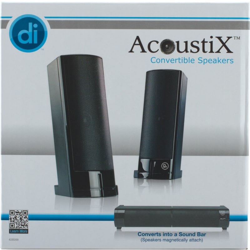 Digital Innovations AcoustiX 4330200 2.0 Sound Bar Speaker - 3 W RMS - Black - Thumbnail 2