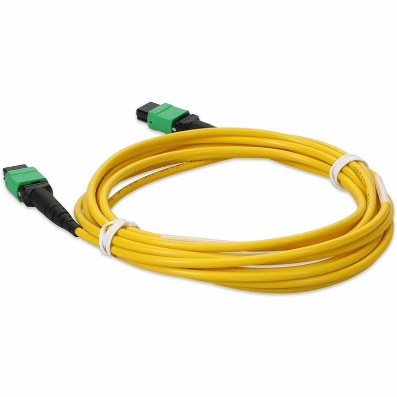 AddOn 4m MPO/APC (Male) to MPO/APC (Male) Yellow OS2 OFNR (Riser-Rated) 16-Strand SMF Fiber Patch Cable - Thumbnail 3