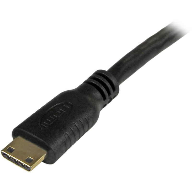 StarTech.com 6ft Mini HDMI to HDMI Cable with Ethernet, 4K 30Hz High Speed Mini HDMI 1.4 (Type-C) Device to HDMI Adapter Cable/Cord, M/M - Thumbnail 3