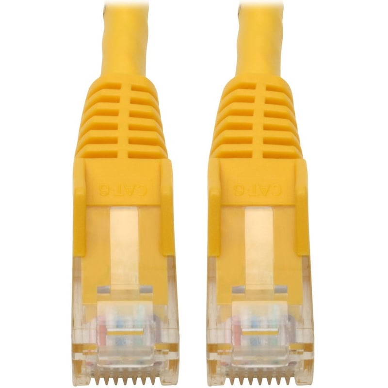 6IN CAT6 YELLOW UTP GIGABIT SNAGLESS MOLDED M/M RJ45 PATCH CABL - Thumbnail 1