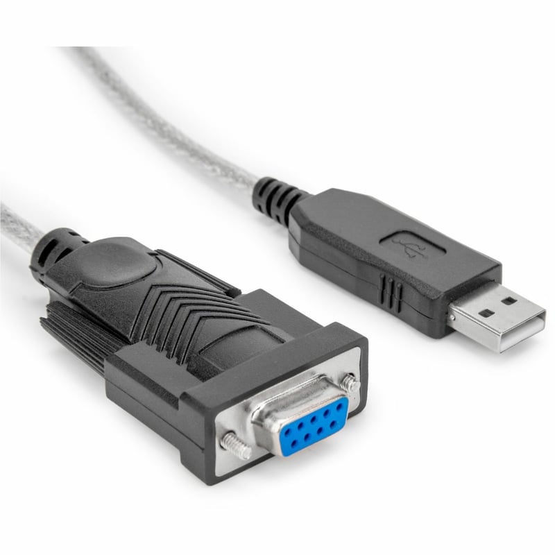 USB TO SERIAL NULL MODEM 3FT RS232 DB9 SERIAL ADAPTER CABLE - Thumbnail 1