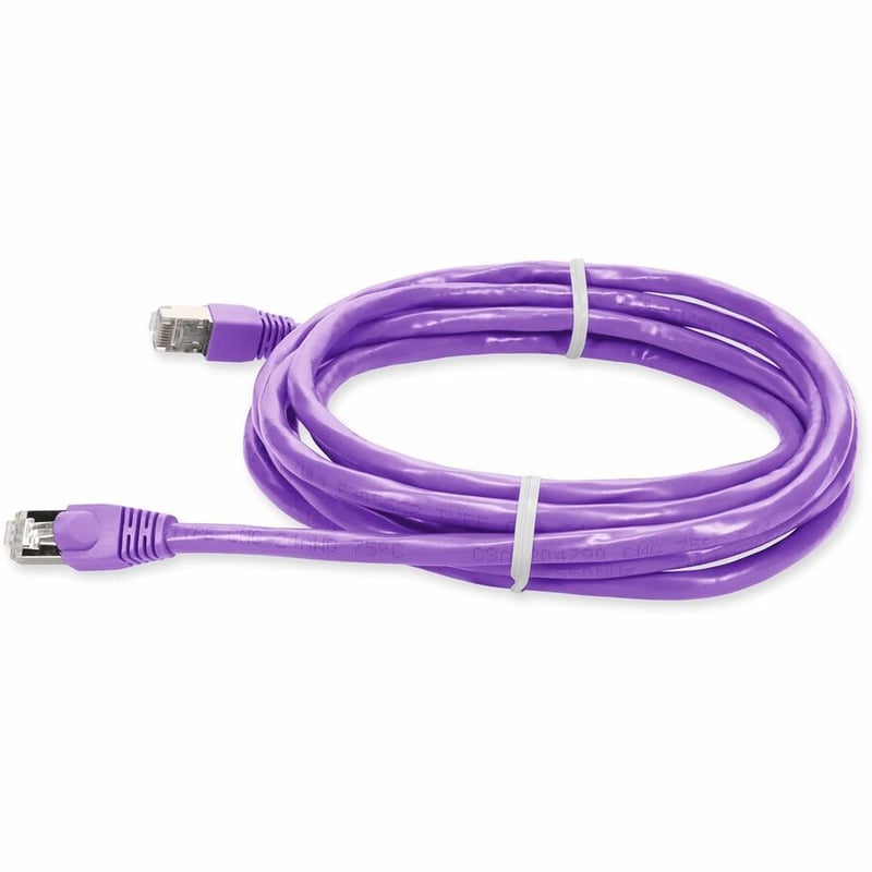 AddOn 10ft Violet CAT 6 Shielded PVC Ethernet Cable Snagless Easy Clear Boot RJ-45 M/M - Thumbnail 2