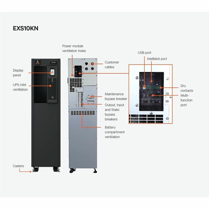 EXS 10KVA UPS WITH INTERNAL VRL A BATTERY AND IS-UNITY-DP NETWORK - Thumbnail 2
